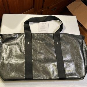 NWT Coach Fragrance Metallic Tote Bag